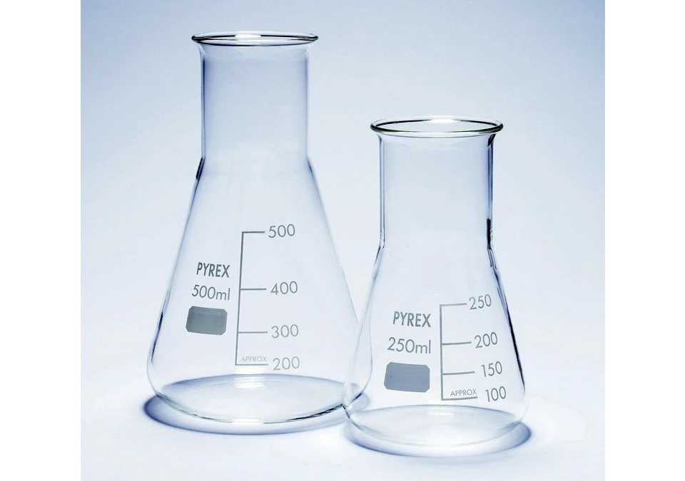 Pyrex Erlenmeyer Flaska (E-kolv) 1000ml