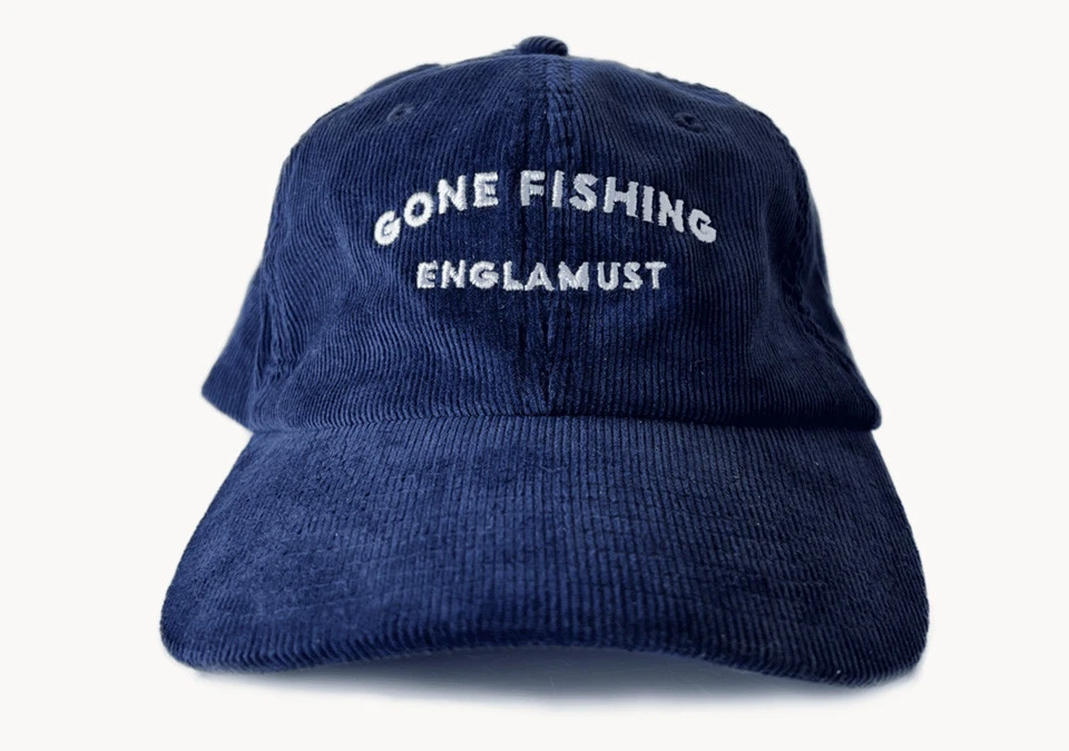 Englamust Keps Gone Fishing Oxford Navy (One size)