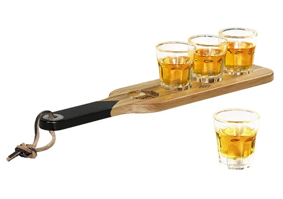 Shotglas med serveringsbricka