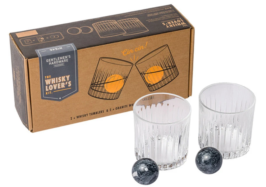 Set Whiskeyglas & Stenar