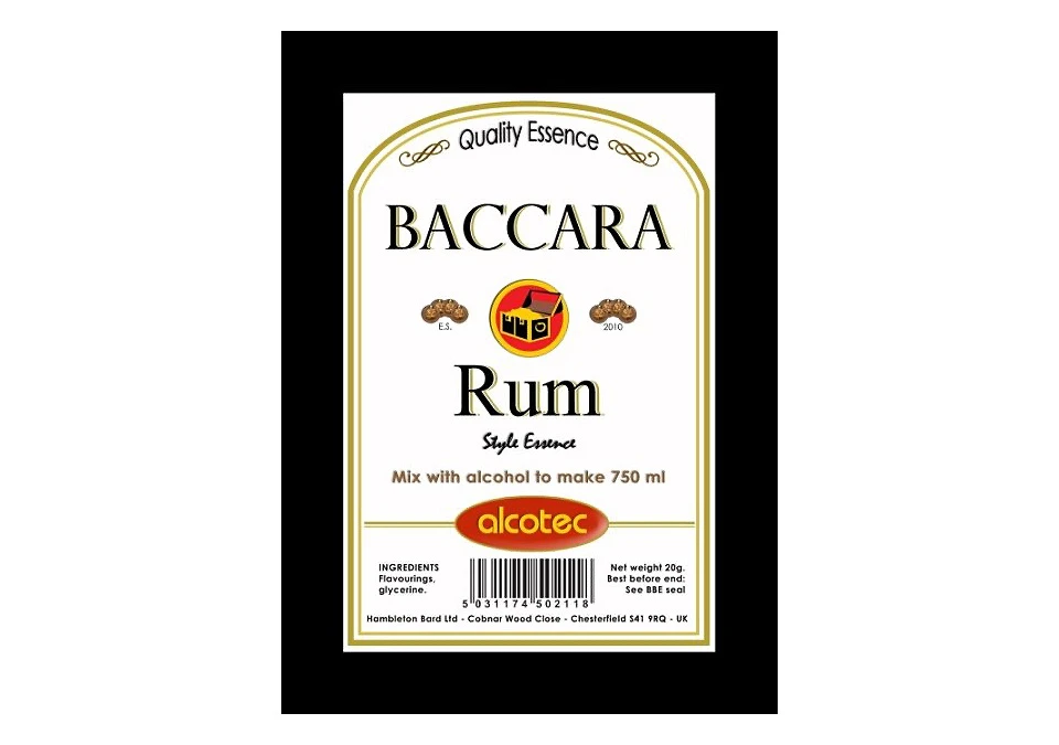 Alcotec Baccara Rum Essens 20g